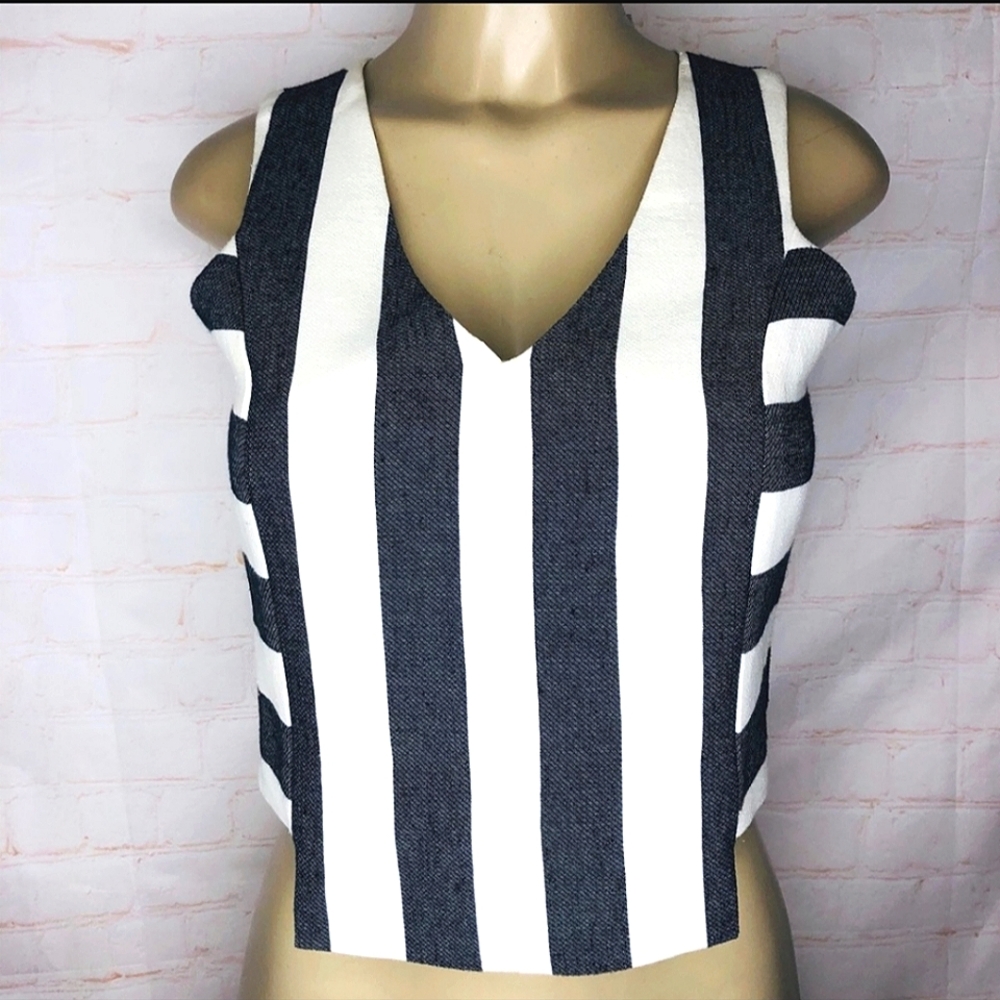 Milly striped crop top